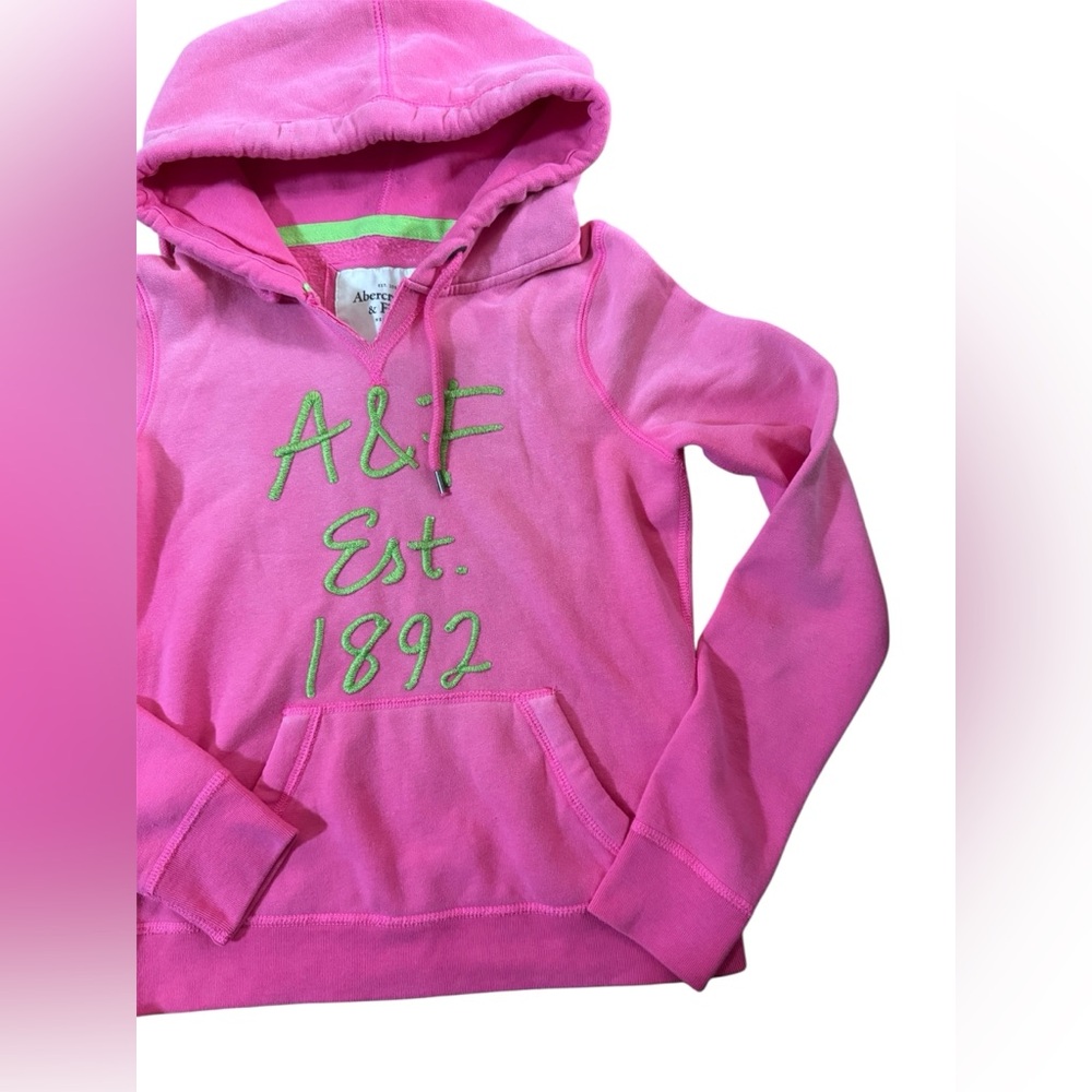 Abercrombie & Fitch Bright Pink Hoodie - Picture 2 of 5